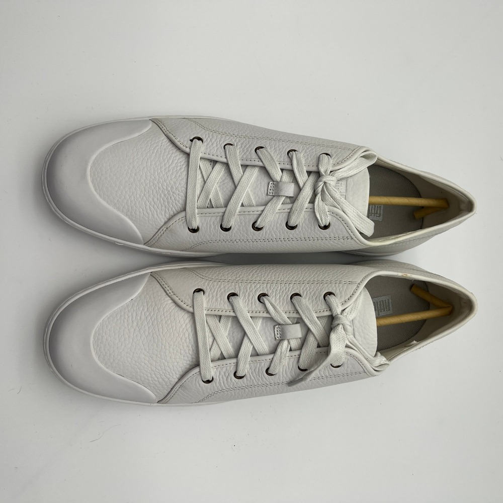 FitFlop Christone Toe-Cap Urban White Leather Sneakers Mens US 13 Q98-194-120 - Picture 8 of 10